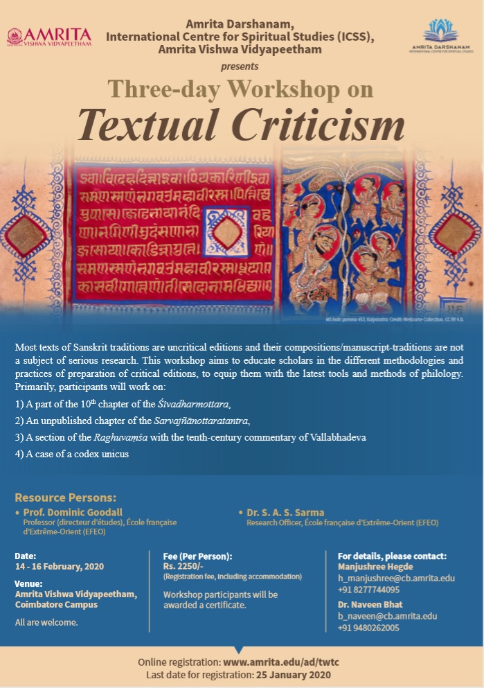 Workshop on Textual Criticism